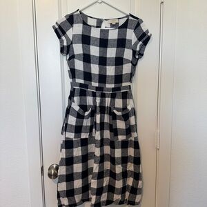 LOFT Outlet Checkered Petite Dress